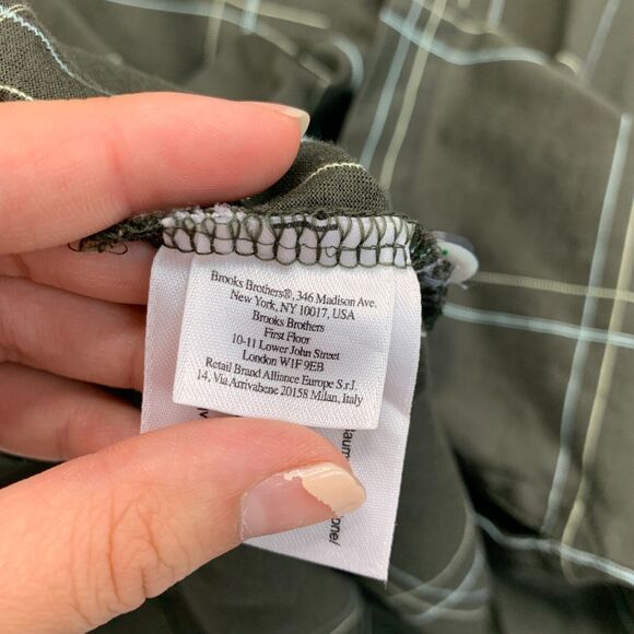 Brooks Brothers Polo Shirt Mens XL Extra Large Moss Green Cotton Short Sleeve - Picture 10 of 13